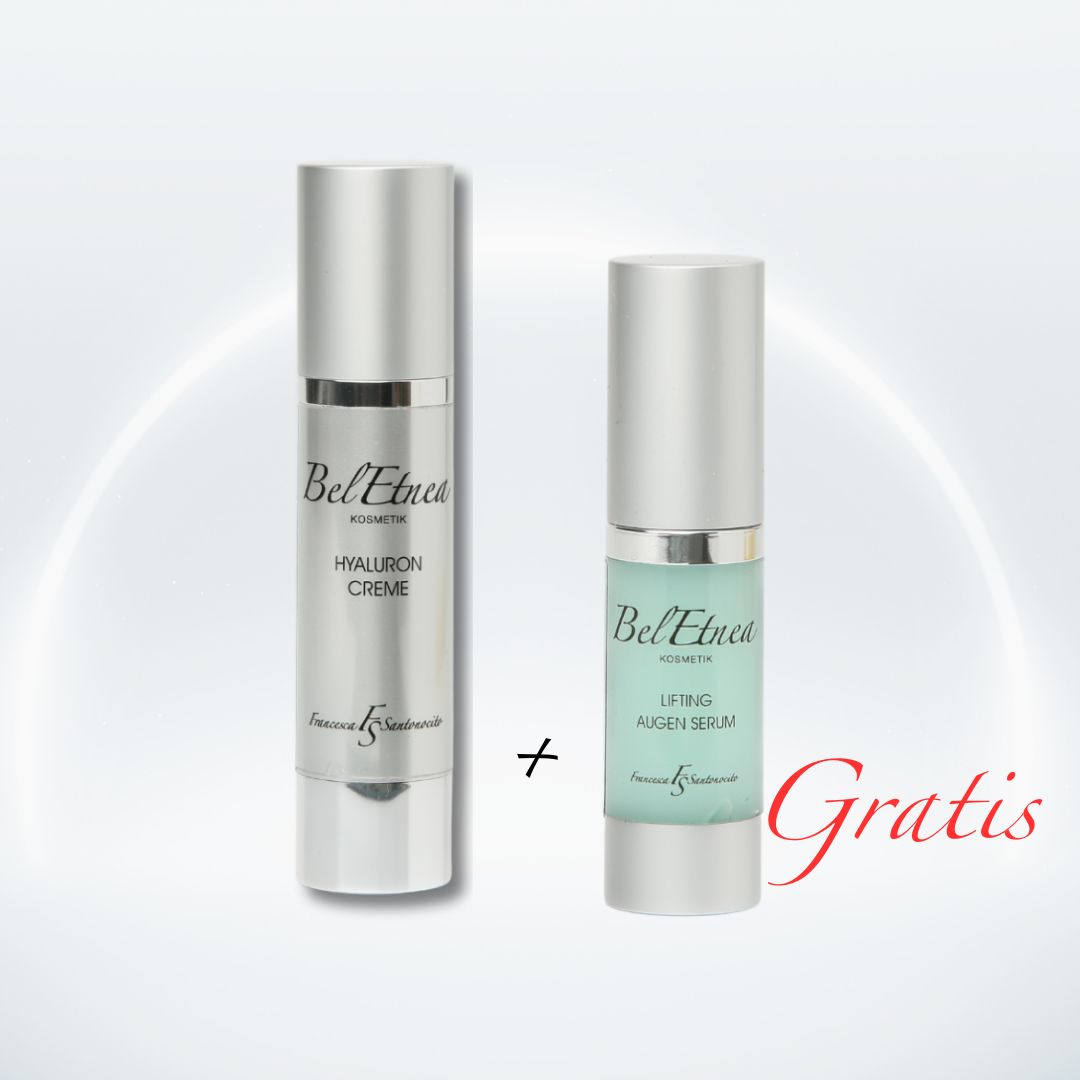Hyaluron Creme mit Aquaporinen + GRATIS Augen Lifting Serum