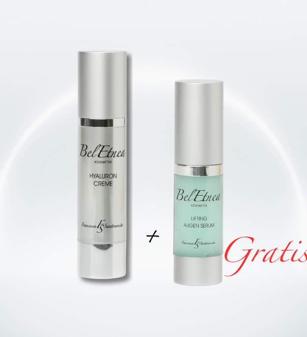 Hyaluron Creme mit Aquaporinen + GRATIS Augen Lifting Serum